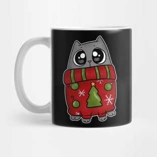 Ugly Sweater Christmas Cat Mug